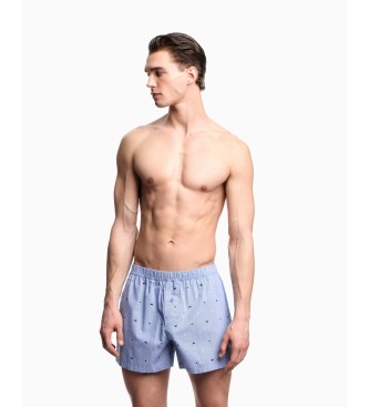 Emporio Armani Boxer con motivo logato blu
