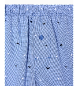 Emporio Armani Boxer con motivo logato blu