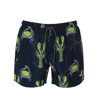 Emporio Armani Fato de banho Animais marinhos azul marinho