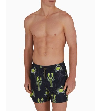 Emporio Armani Fato de banho Animais marinhos azul marinho
