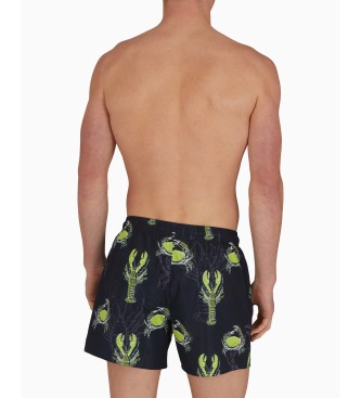 Emporio Armani Fato de banho Animais marinhos azul marinho