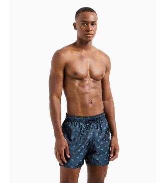 Emporio Armani Fato de banho All Over azul marinho