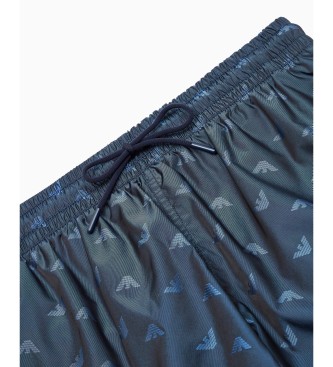 Emporio Armani Fato de banho All Over azul marinho