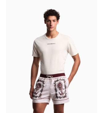 Emporio Armani Costume da bagno stampato beige