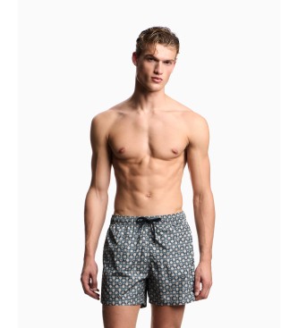 Emporio Armani Bañador corto con mezcla de estampados marino