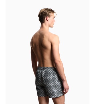 Emporio Armani Bañador corto con mezcla de estampados marino