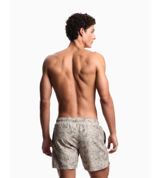 Emporio Armani Maillot de bain taupe � motifs vari�s