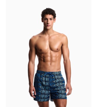 Emporio Armani Maillot de bain imprim� bleu