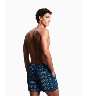 Emporio Armani Maillot de bain imprim� bleu