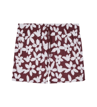 Emporio Armani Eagle burgundy swimming costume