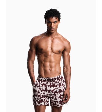 Emporio Armani Eagle burgundy swimming costume