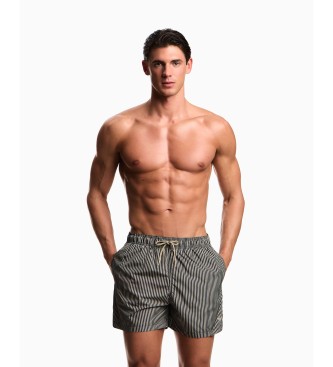 Emporio Armani Sortstribet badedragt