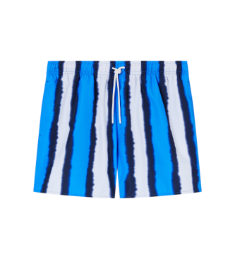 Emporio Armani Bañador estampado de rayas sombreadas azul