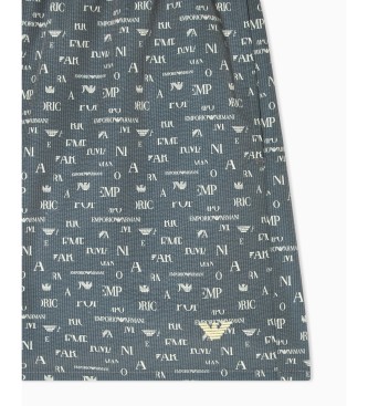 Emporio Armani Logo swimming costume green