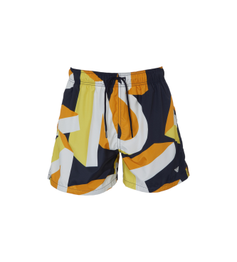 Emporio Armani Pantaloncini da bagno stile boxer multicolore