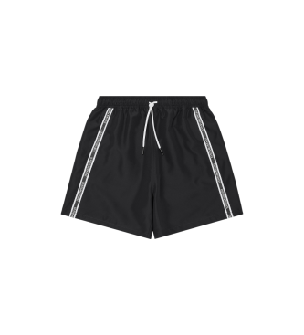 Emporio Armani Black drawstring swim shorts with drawstring waist