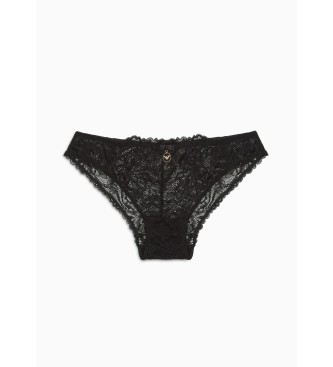 Emporio Armani Eternal Lace reciklirane čipkaste hlačke ASV black