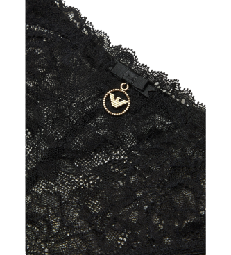 Emporio Armani Eternal Lace gerecyclede kanten panty ASV zwart