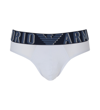 Emporio Armani Cuecas de algodo orgnico com mega logtipo ASV branco