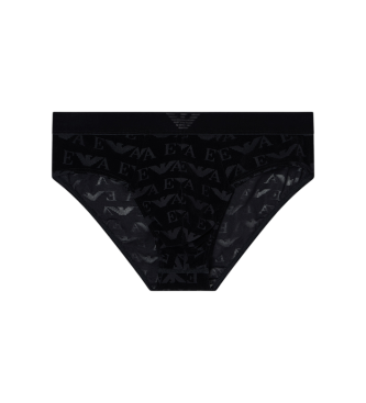 Emporio Armani Cuecas Jaquard Velvet preto