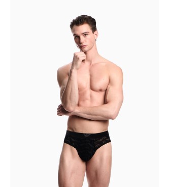 Emporio Armani Cuecas Jaquard Velvet preto