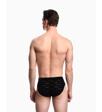 Emporio Armani Cuecas Jaquard Velvet preto