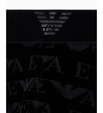 Emporio Armani Cuecas Jaquard Velvet preto