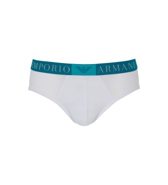 Emporio Armani Slip in cotone biologico Box Eagle ASV in bianco  