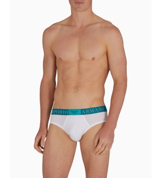 Emporio Armani Slip in cotone biologico Box Eagle ASV in bianco  
