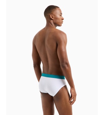 Emporio Armani Slip in cotone biologico Box Eagle ASV in bianco  