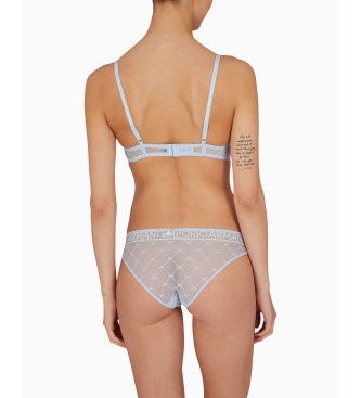 Emporio Armani Niebieskie majtki z monogramem