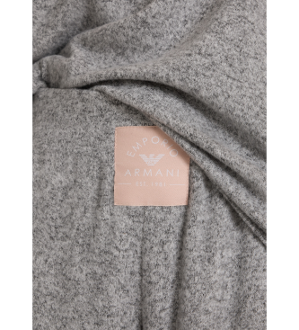 Emporio Armani Pyjama van geborstelde viscose met grijze logopatch