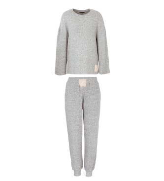 Emporio Armani Viscose long pyjamas grey