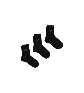 Emporio Armani 3er-Pack Lssige schwarze Socken