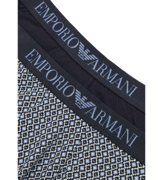 Emporio Armani PAK VAN TWEE BXER BRIEF PANTS MET GEMENGDE STEMMINGEN veelkleurig  