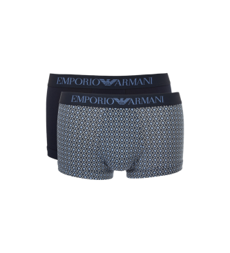 Emporio Armani PAQUET DE DEUX Pantalons BXER BRIEF AVEC STAMPINGS MIXTES multicolores  