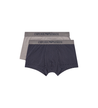 Emporio Armani PAKKE MED TO BXER BRIEF PANTS MED MIXED STAMPINGS flerfarvet