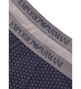 Emporio Armani PACK OF TWO BXER BRIEF PANTS WITH MIXED STAMPINGS multicoloured