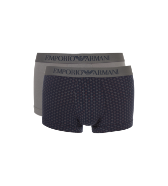 Emporio Armani PAKKE MED TO BXER BRIEF PANTS MED MIXED STAMPINGS flerfarvet