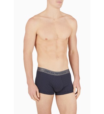 Emporio Armani Cuecas boxer bsicas com cintura com logtipo em azul-marinho