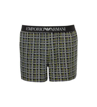 Emporio Armani Boxer clssico com padro misto preto