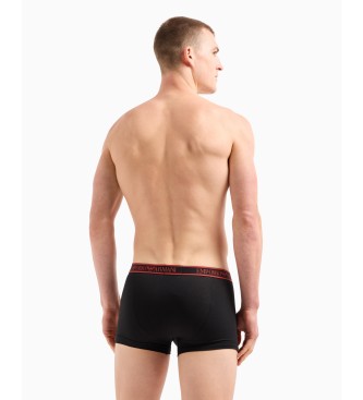 Emporio Armani PAQUETE DE TRES CALZONCILLOS BXER CON BANDA CON LOGOTIPO CORE negro  