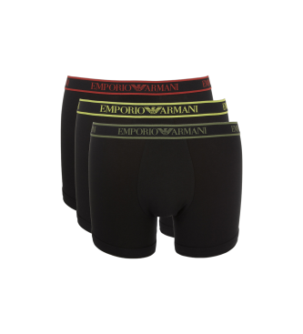 Emporio Armani Pack de 3 cuecas boxer Core Logoband preto