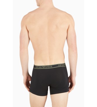 Emporio Armani Paquete de 3 calzoncillos boxer Core Logoband negro