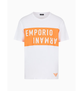 Emporio Armani Knitted T-shirt with striking white logo print  