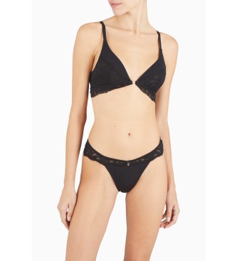 Emporio Armani Soutien-gorge triangle en viscose Dreamy noir