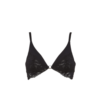 Emporio Armani Reggiseno a triangolo in viscosa nera Dreamy