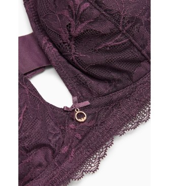 Emporio Armani Bralette-Dreamy Viscose Lace bh lilla