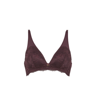 Emporio Armani Bralette-Suti de renda em viscose lils