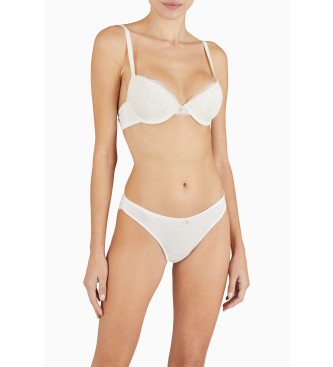 Emporio Armani Soutien-gorge push up Dreamy Viscose Lace blanc